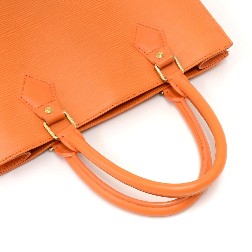 Louis Vuitton Orange Epi Sac Plat Bag at 1stDibs