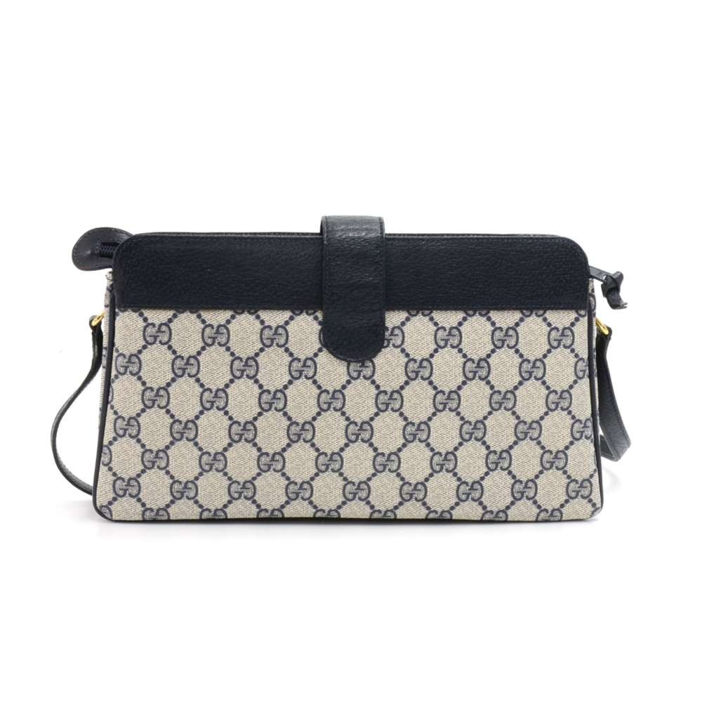 Gucci Vintage Accessory Collection Crossbody Flap Supreme Coated Canva –  Charlotte's Inc