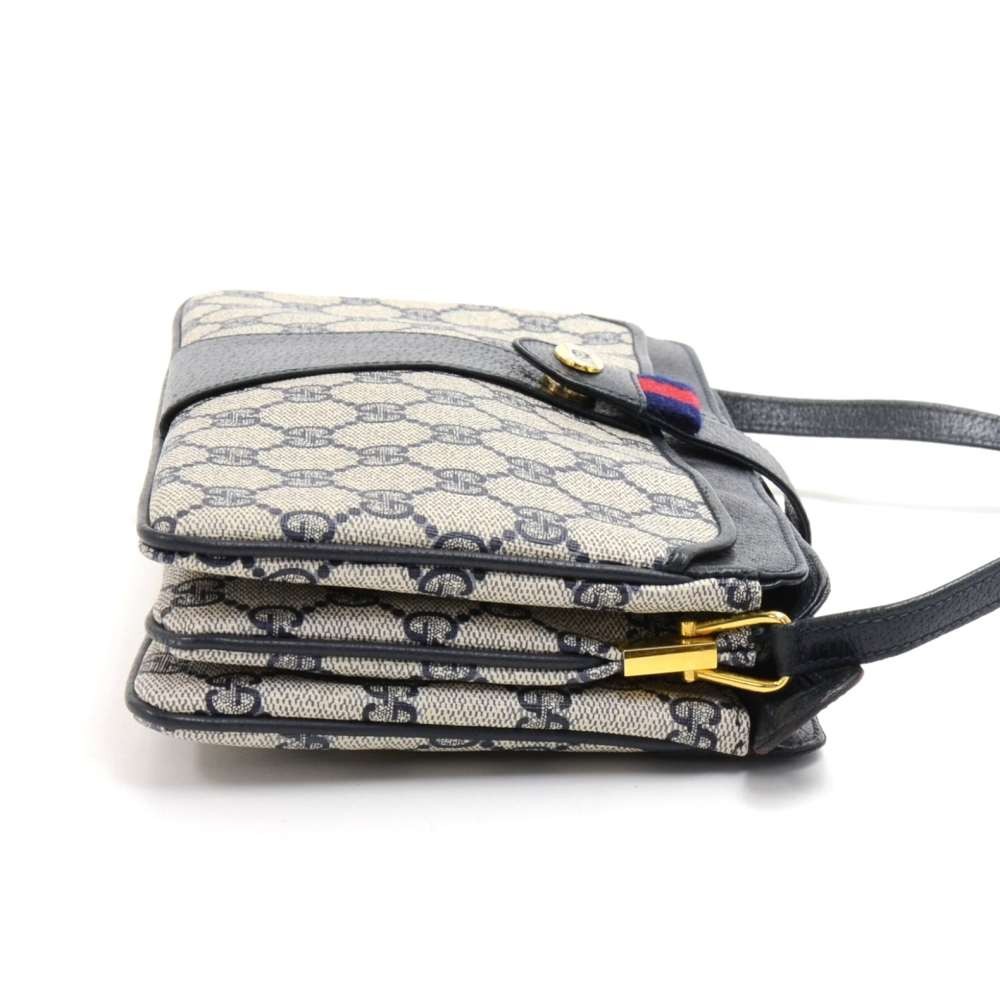 Gucci Vintage Gucci Accessory Collection Navy GG Supreme Coated ...