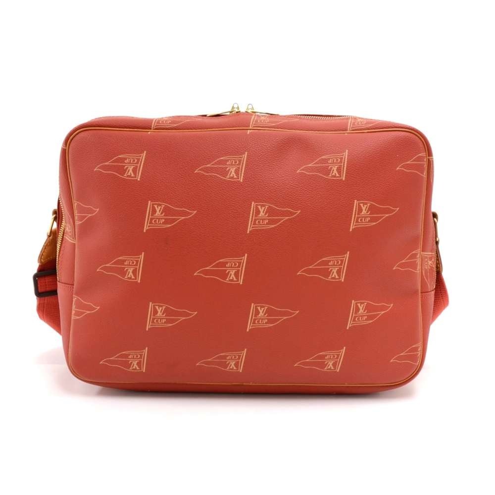 Louis Vuitton, Bags, Authentic Louis Vuitton Calvi Red Canvas Messenger  Bag