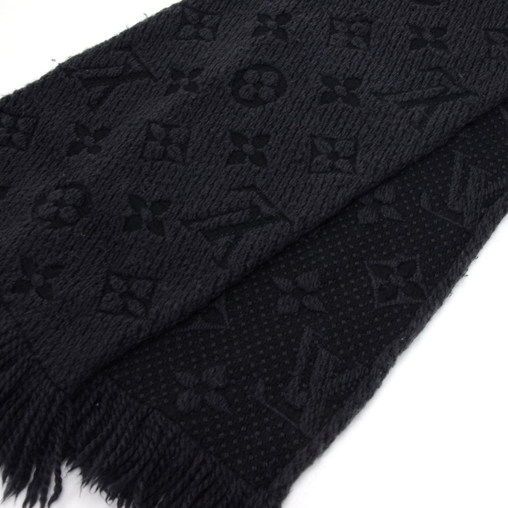 Louis Vuitton Black/Multicolor Wool/Silk Logomania Scarf - Yoogi's