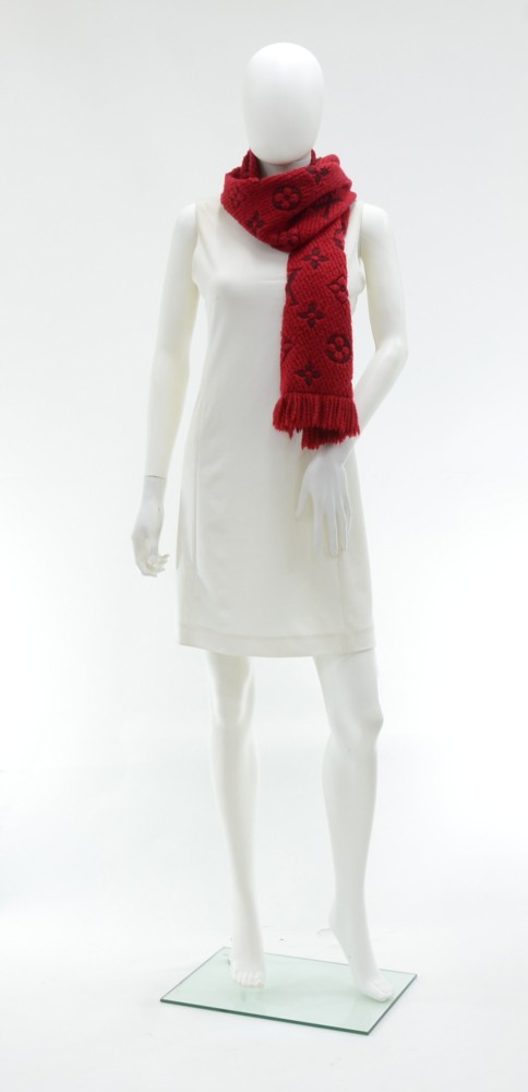 Red Bodysuit Styled with a Louis Vuitton Logomania Scarf - Alyssa