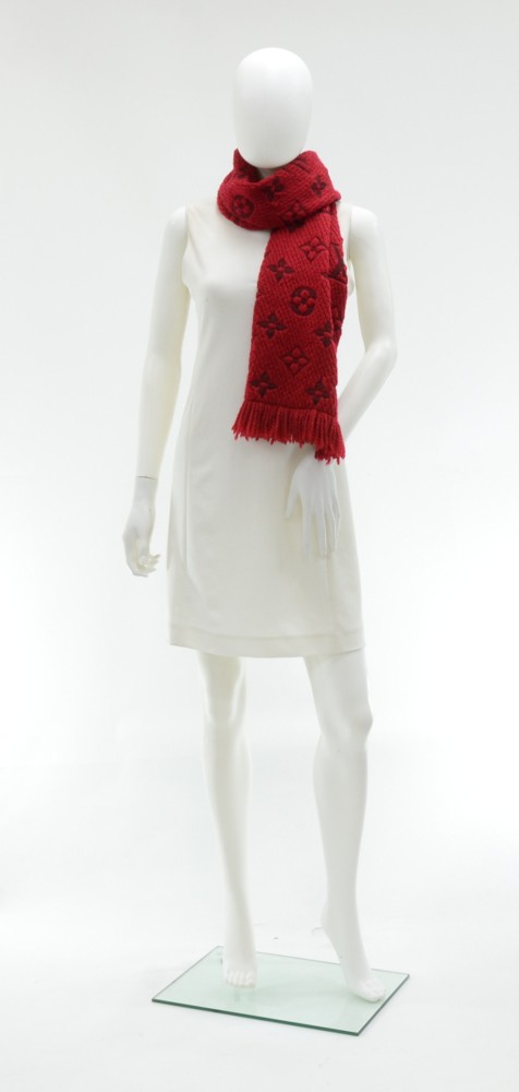 Logomania wool scarf Louis Vuitton Red in Wool - 29645922