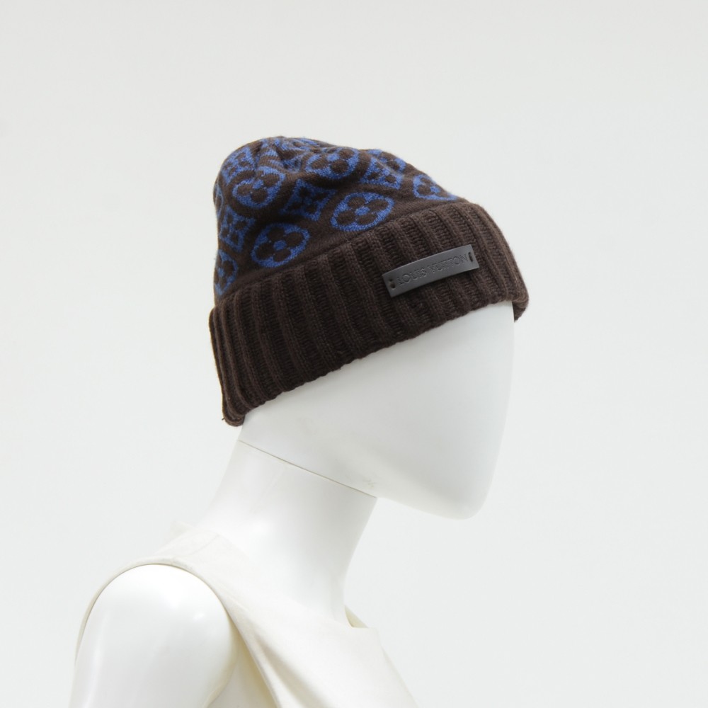 Louis Vuitton Cashmere Damier Knit Beanie - Blue Hats, Accessories -  LOU803083