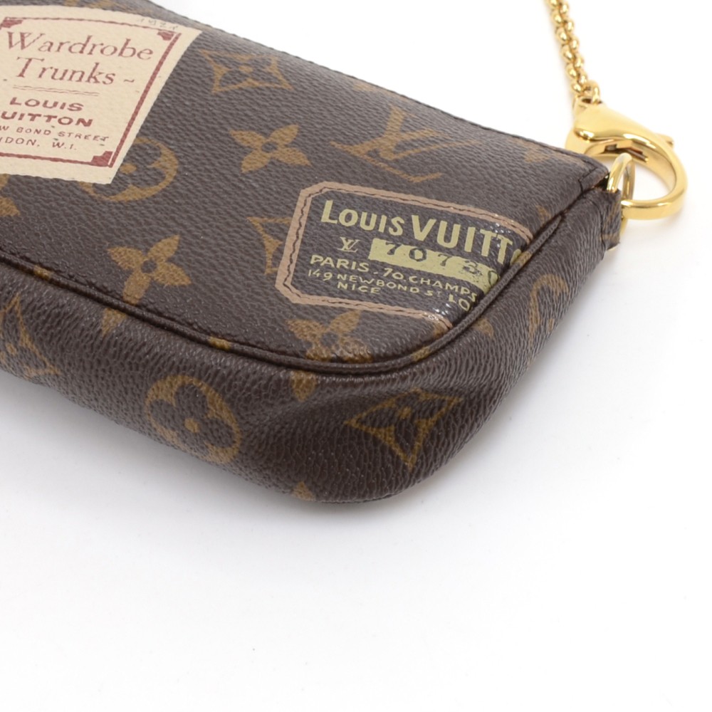 Louis Vuitton Monogram Stamp Canvas Mini Pochette Bag.  Luxury, Lot  #16034