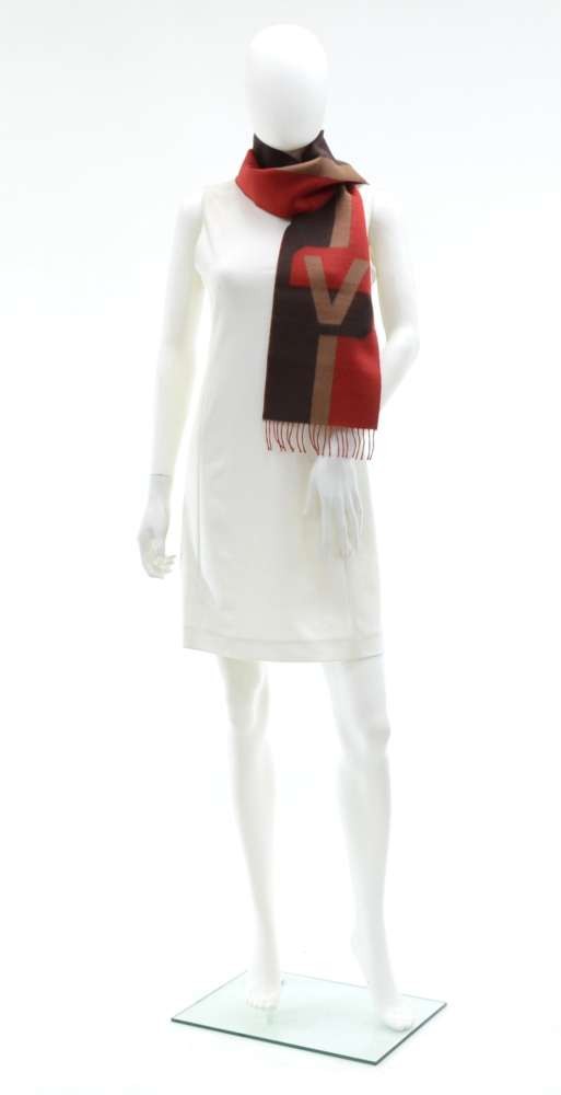 Louis Vuitton Tricolor Monogram Scarf Shirt 1AC0CI, Red, FR 42