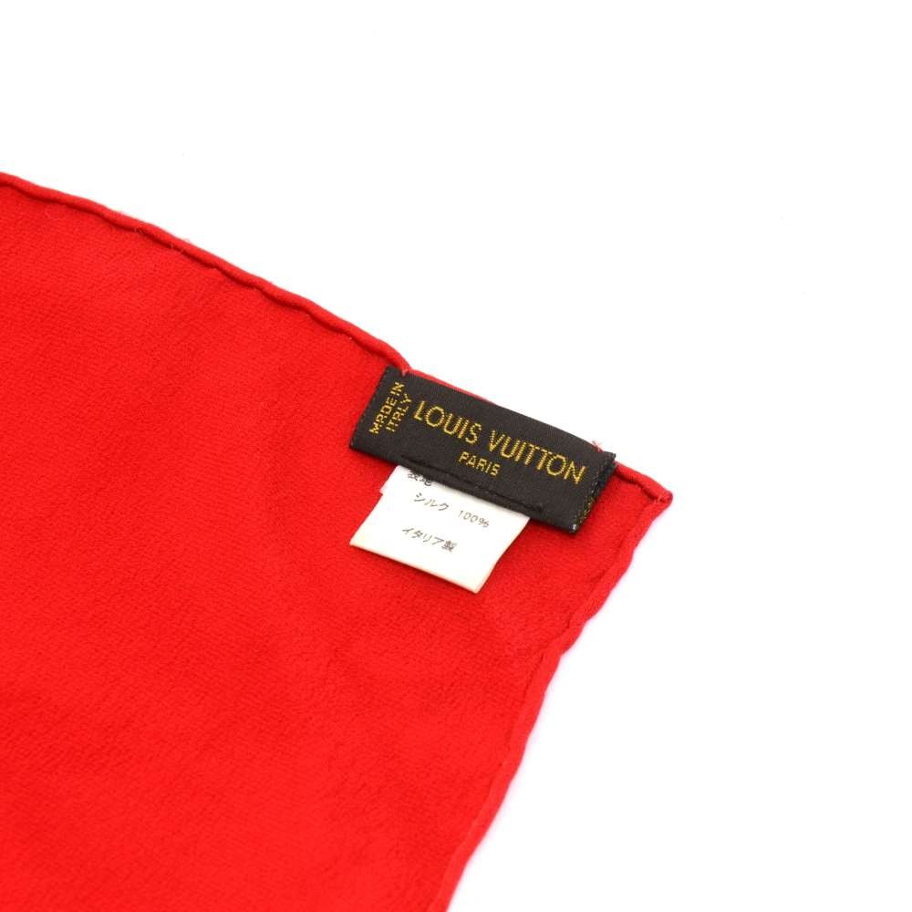 Châle monogram silk scarf Louis Vuitton Red in Silk - 38027029
