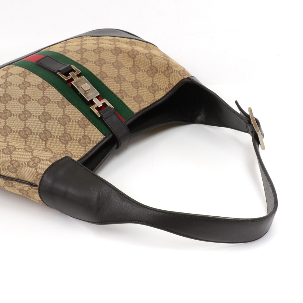 GUCCI-Jackie-GG-Canvas-Leather-Shoulder-Bag-Brown-120888 – dct-ep_vintage  luxury Store