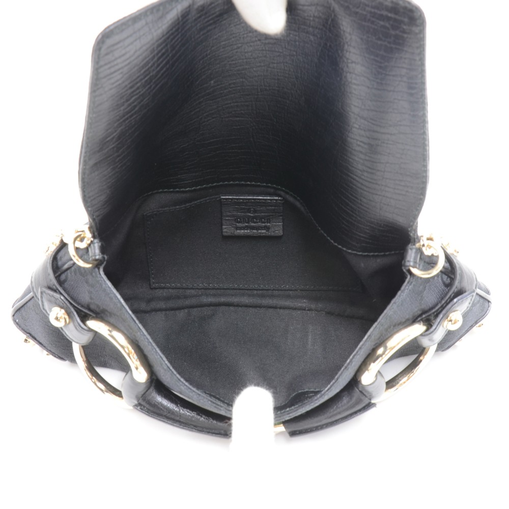 Gucci Tom Ford Limited Edition Horsebit Saddle Flap Shoulder Clutch in  Black GG Monogram - SOLD