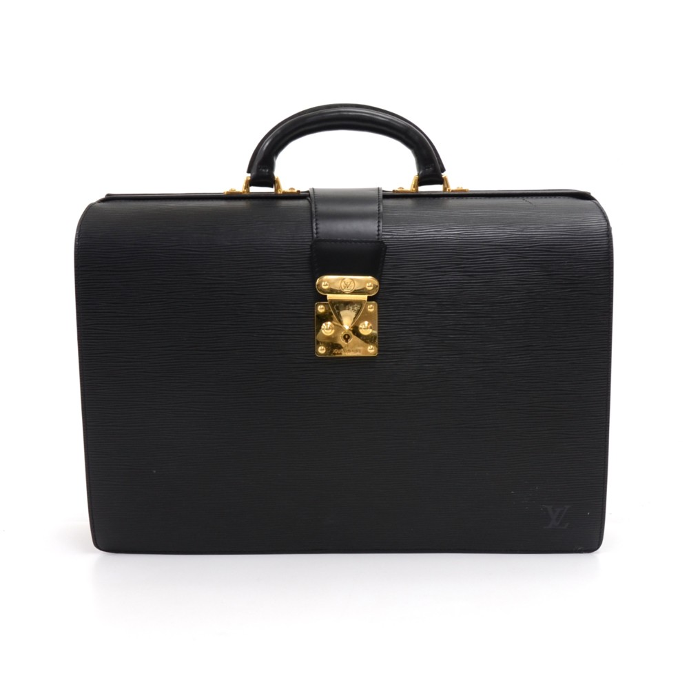 LOUIS VUITTON, a black epi leather briefcase. - Bukowskis