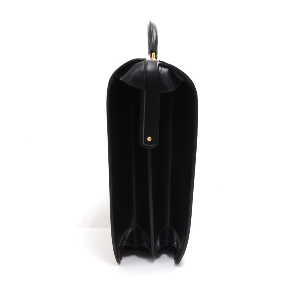 Louis Vuitton Black Epi Leather Serviette Fermoir Briefcase Bag - Yoogi's  Closet