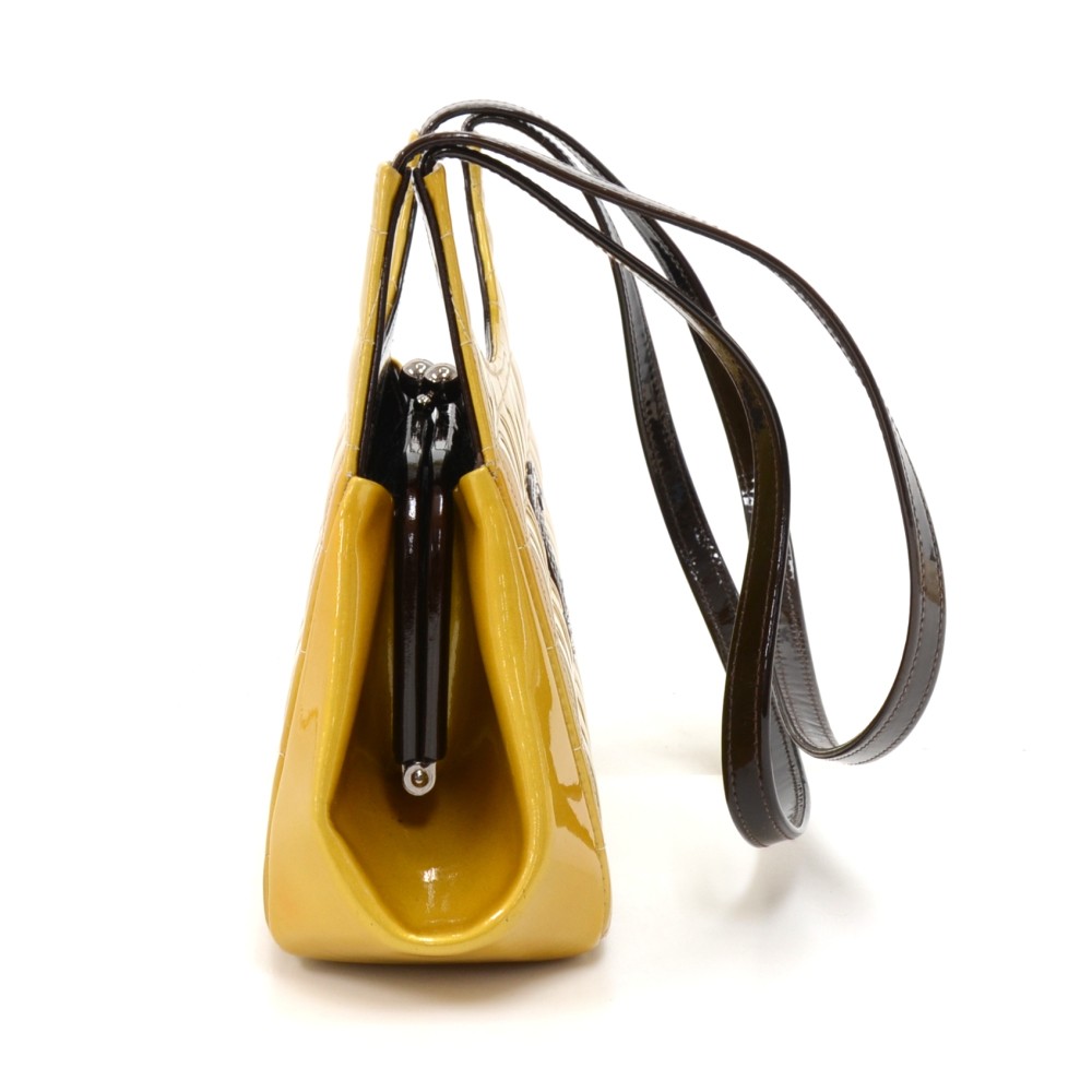 CHANEL-Icon-Line-Patent-Chain-Shoulder-Bag-Light-Gold-A37156