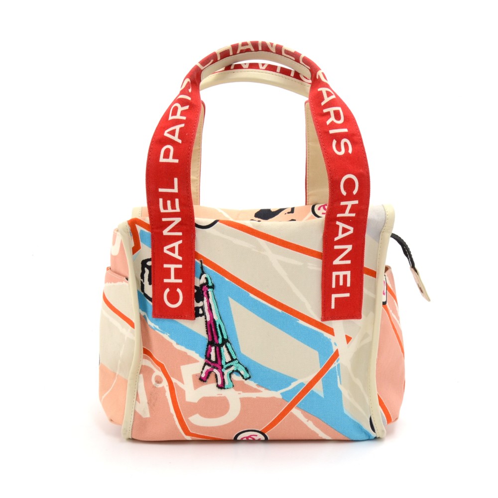 Chanel Multicolor Quilted Printed Canvas Dubai Paris O-Case Zip