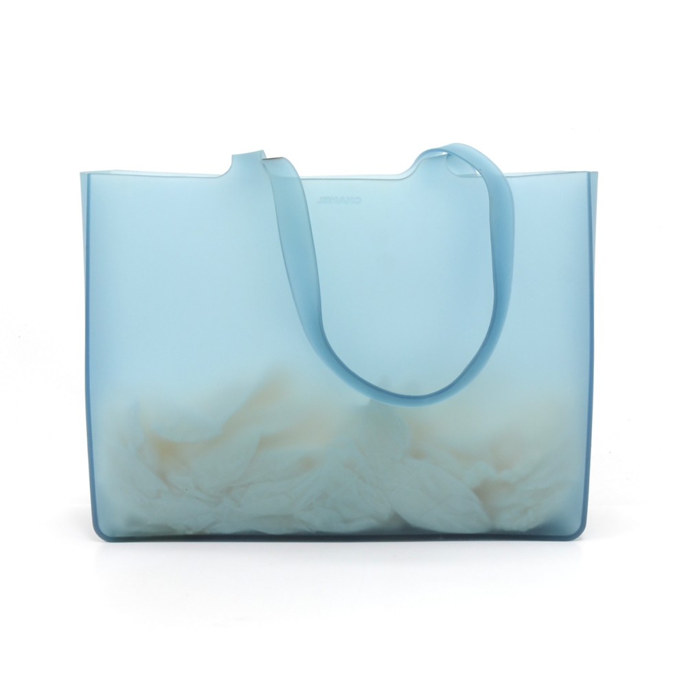 Chanel Chanel Light Blue Jelly Rubber Large Shoulder Tote Bag