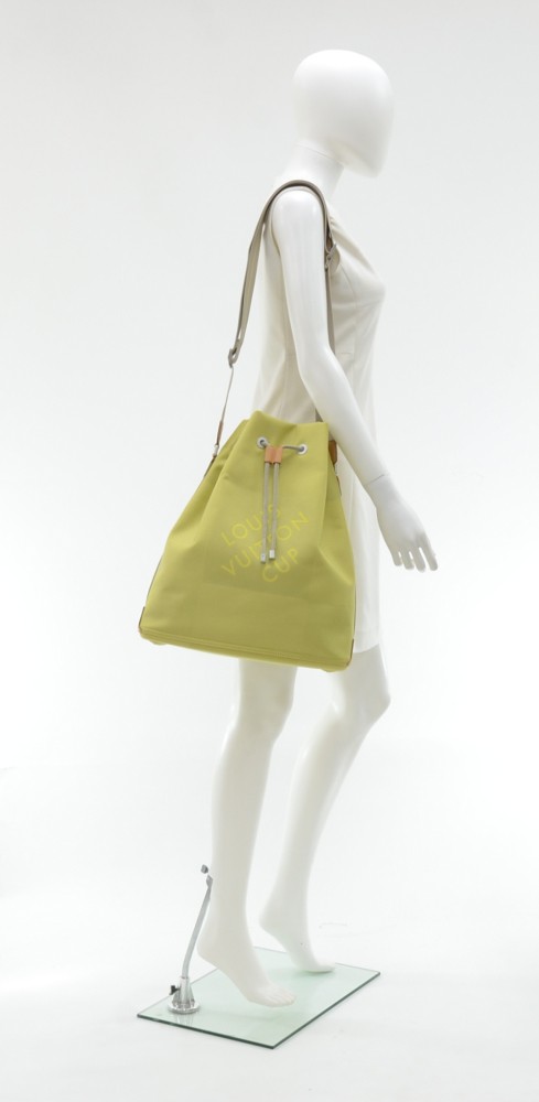 Louis Vuitton Lime Green Geant LV Cup Southern Cross Sac Sport Travel Bag  861719