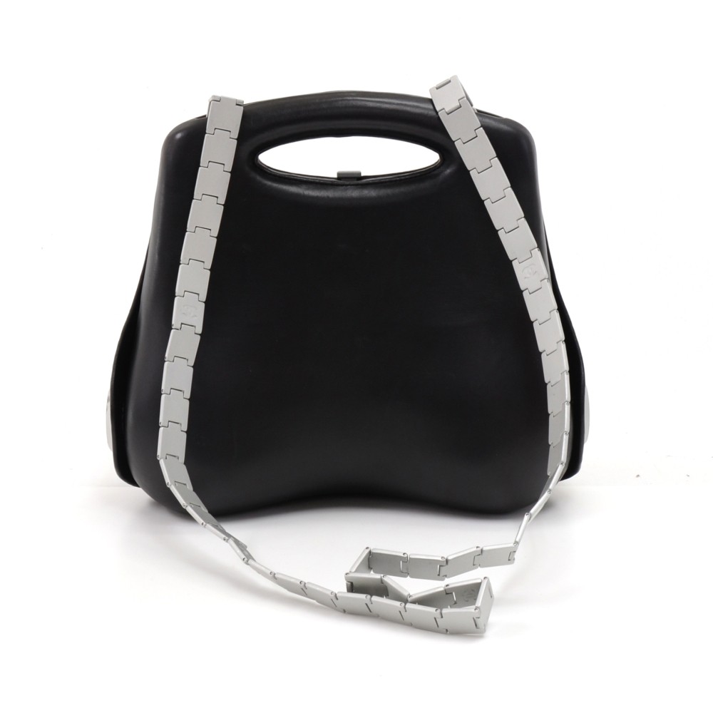 Chanel Chanel Millenium Black Lambskin Leather Hard Case Bag +
