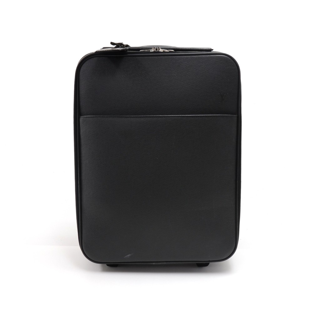 Louis Vuitton Pegase 60 Ardoise Taiga Rolling suitcase carry on Luggage pre  owned Black Leather ref.673994 - Joli Closet