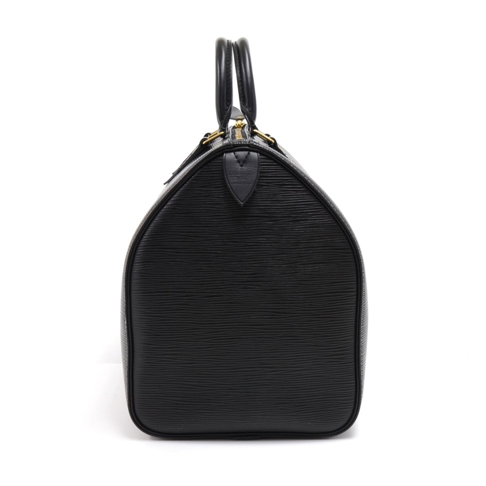 Louis Vuitton Black Epi Leather Noir Speedy 35 Boston Bag 863244