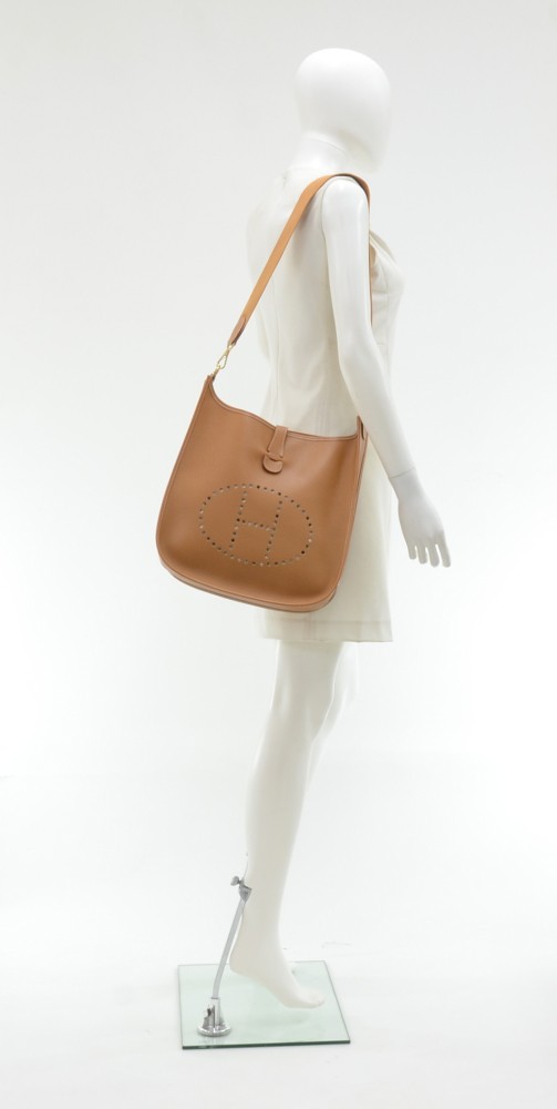Hermès Evelyne 29 shoulder bag Brown Leather ref.799532 - Joli Closet