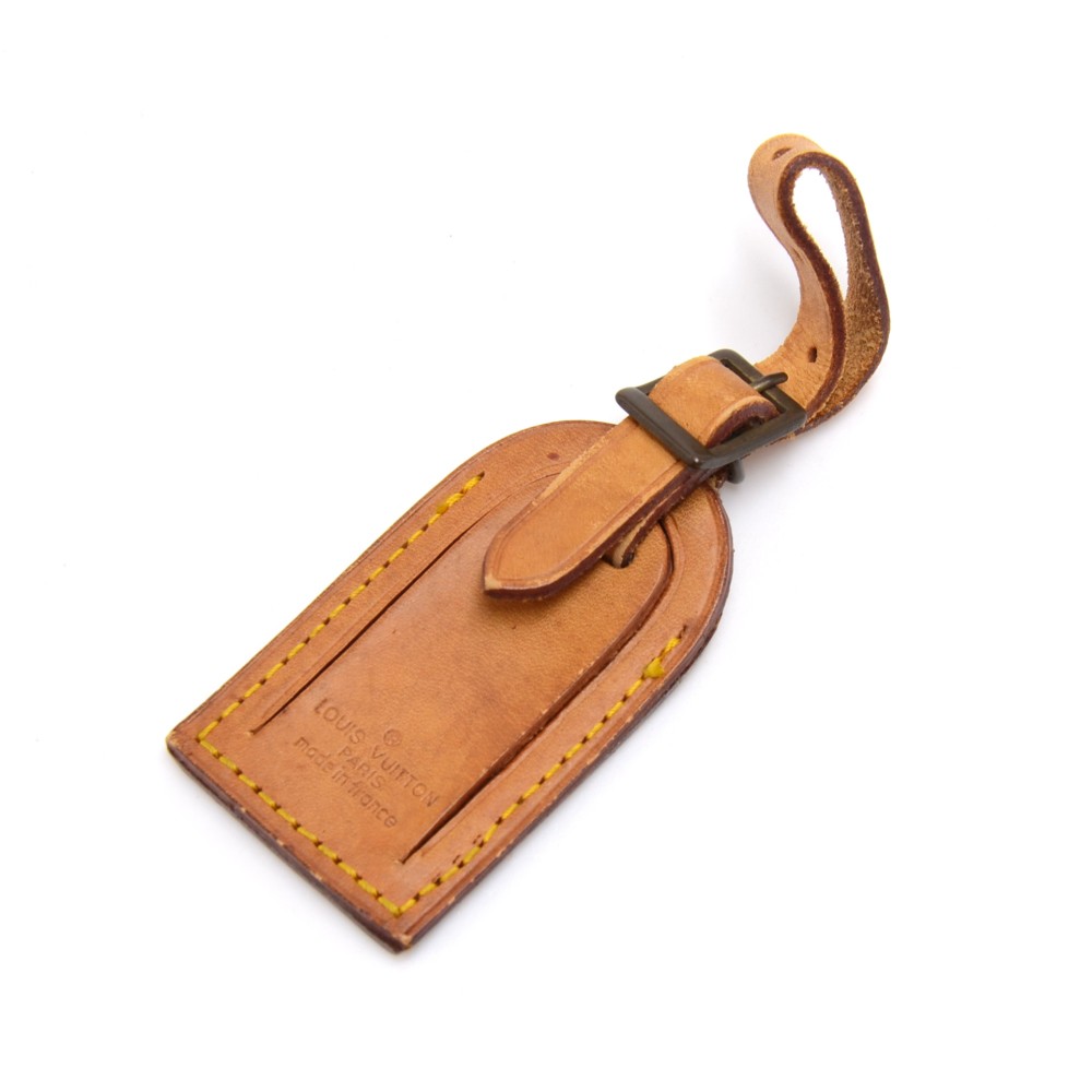 Louis Vuitton Name Leather Tag - Vintage SMALL “Restored” 1 Piece