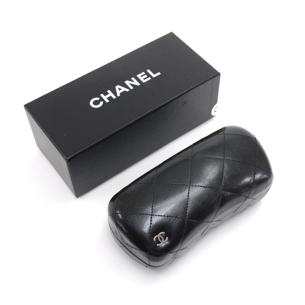 Chanel Chanel Black Quilted Sunglasses Case & Box