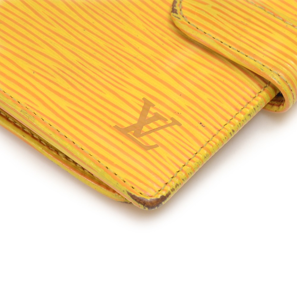 Louis Vuitton Tassel Yellow Epi Leather Porte Tresor International Wallet Louis  Vuitton