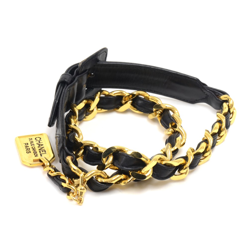 Chanel Calfskin Quilted CC Chain Belt – The Bag Broker