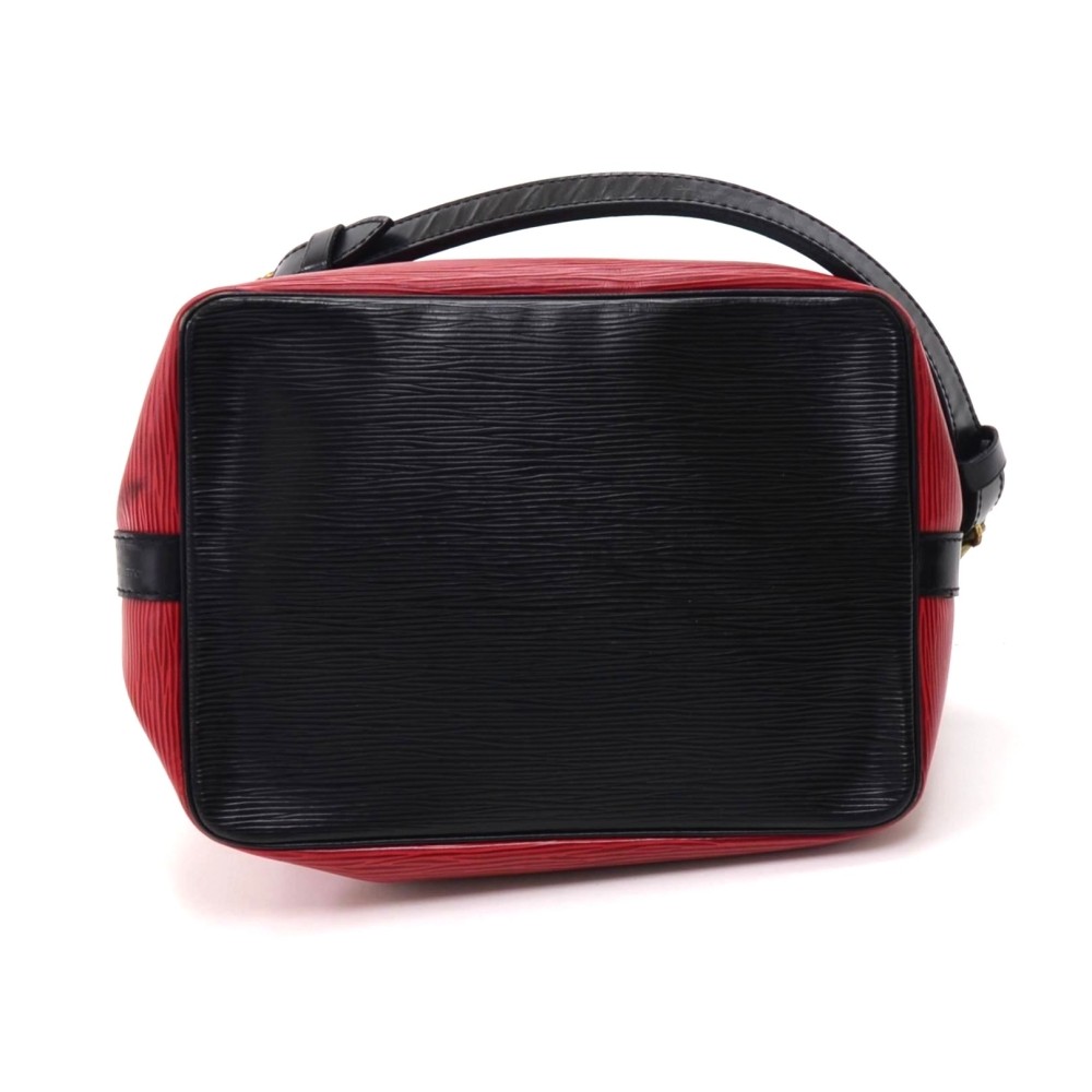 Auth Louis Vuitton Epi Petit Noe Shoulder Bag Red/Black Epi Leather - e54302