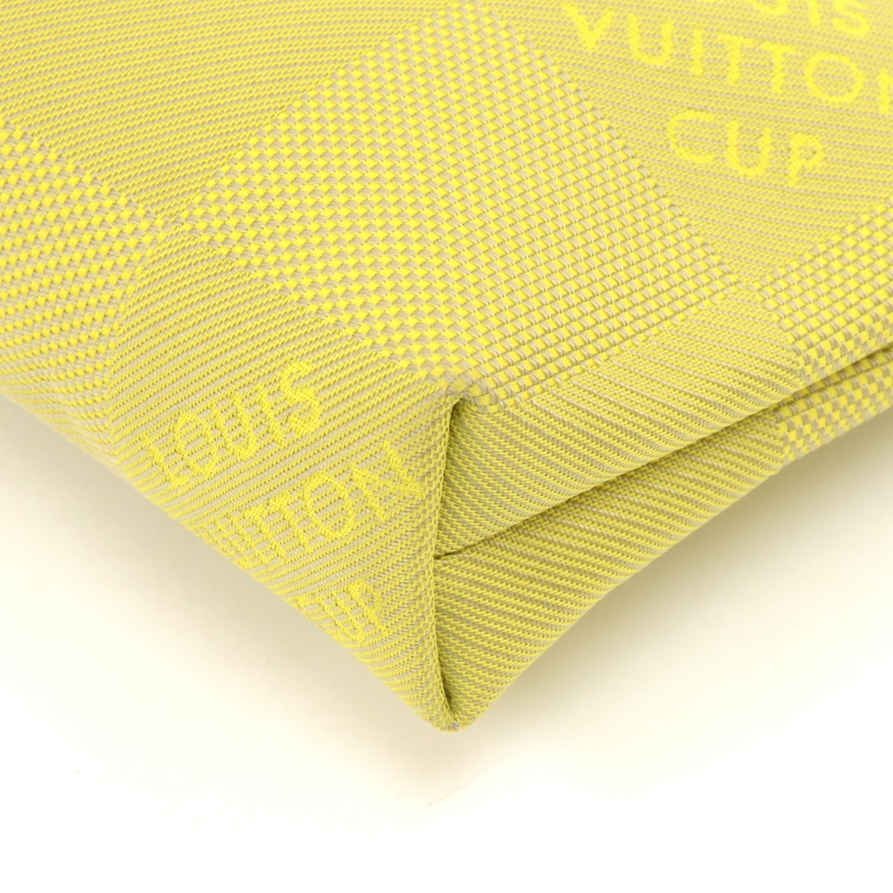 Louis Vuitton Damier Geant Neon Green LV Cup Organizer Wallet 236455