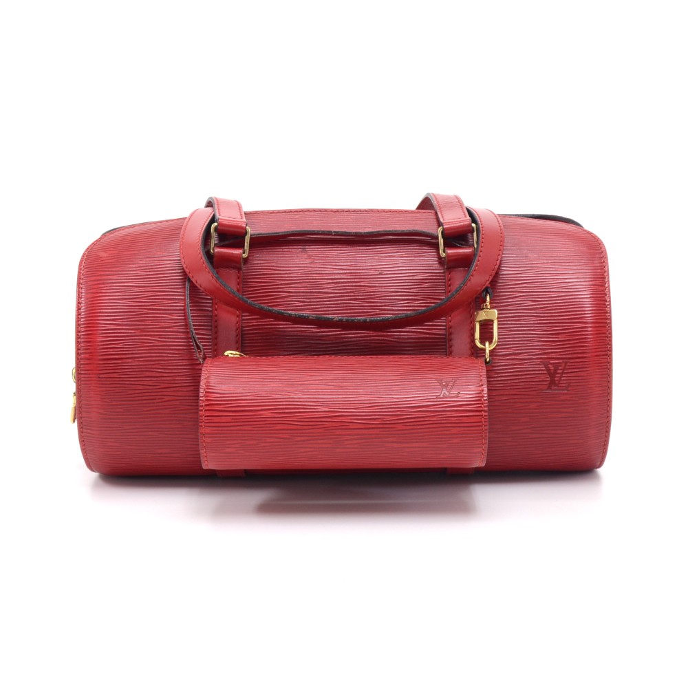 Louis Vuitton Vintage Louis Vuitton Soufflot Red Epi Leather Handbag