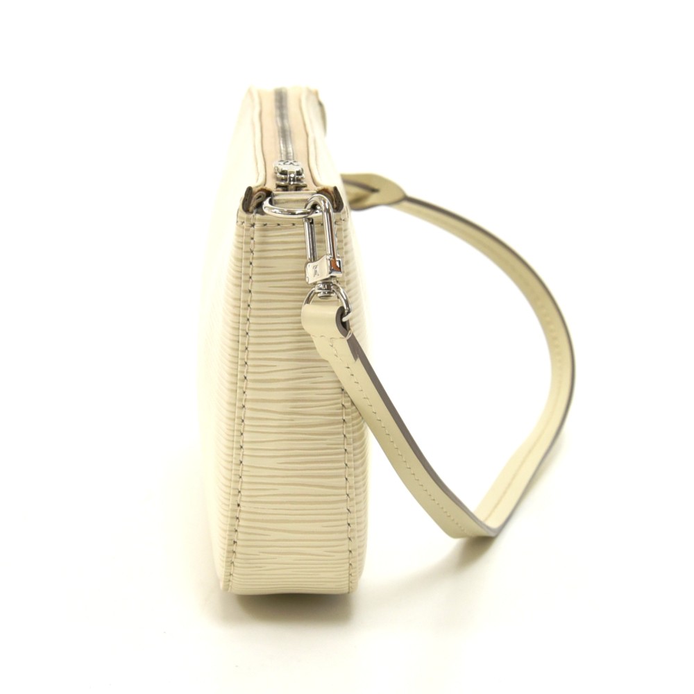 Pochette accessoire leather handbag Louis Vuitton White in Leather -  25310976