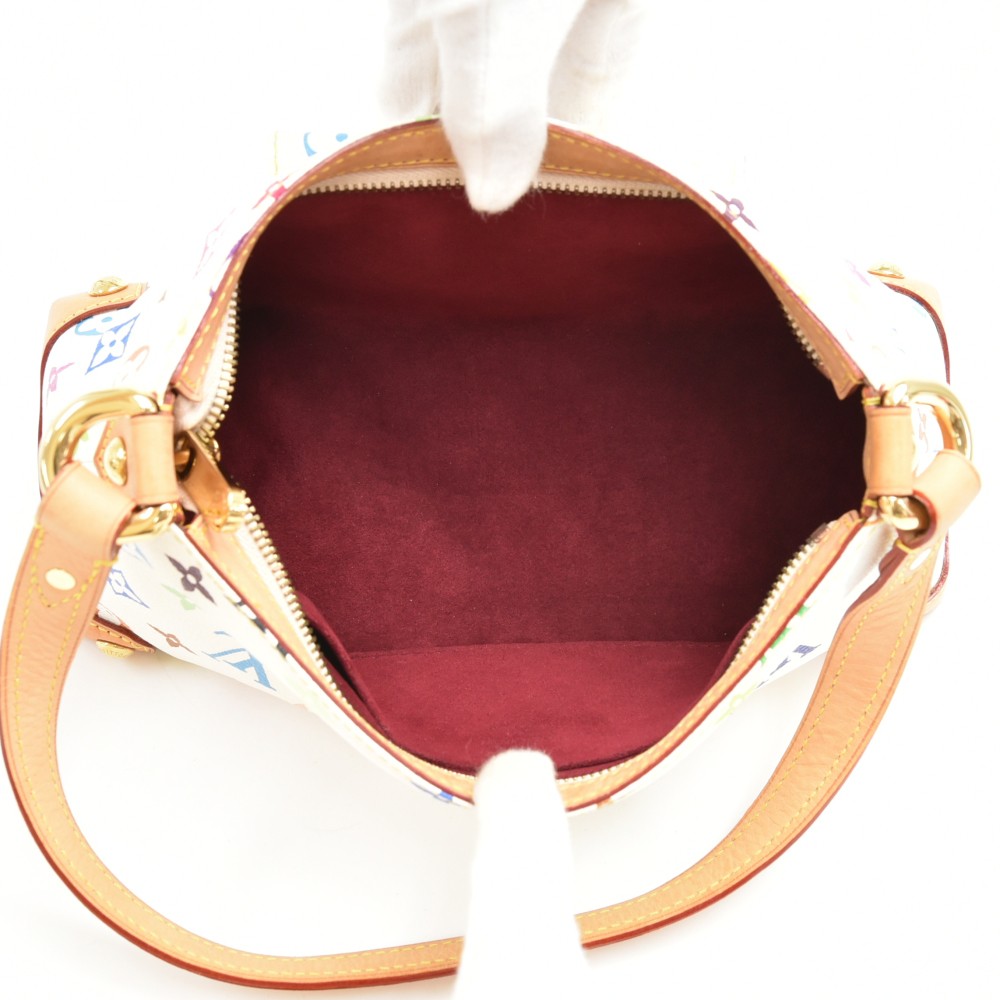 Louis Vuitton, Bags, Louis Vuitton Monogram Multicolor Eliza Shoulder Bag  White M4098 Lv Auth 28732a