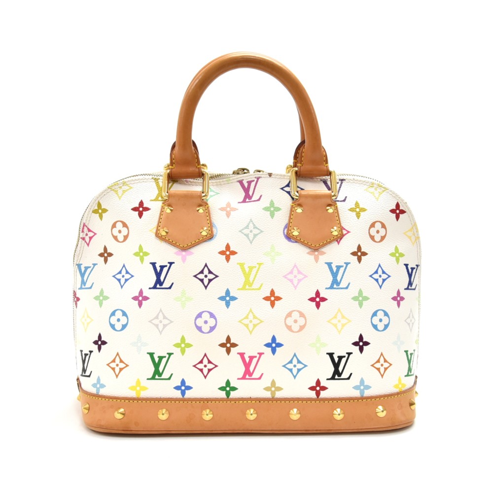 Vuitton Louis Vuitton Alma White Multicolor Monogram Canvas ...