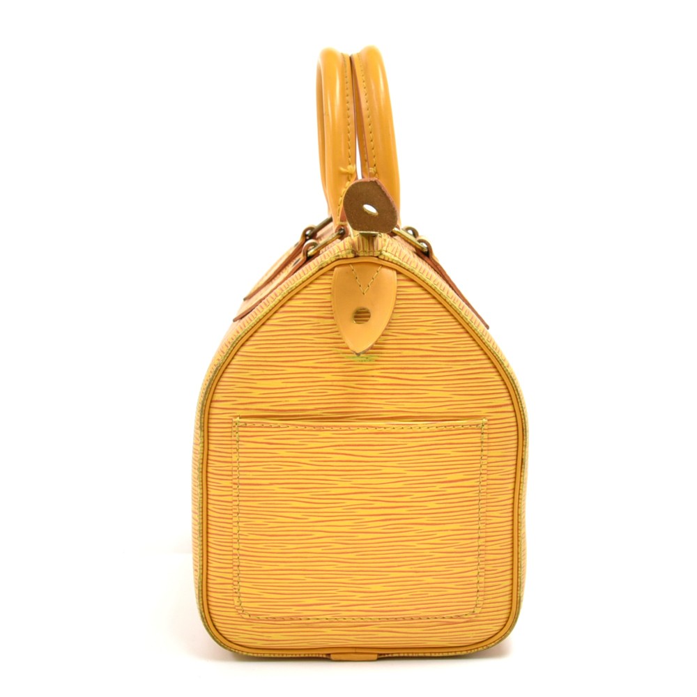 Louis Vuitton Speedy 25 Handbag Yellow Epi Leather M43019 – Timeless  Vintage Company