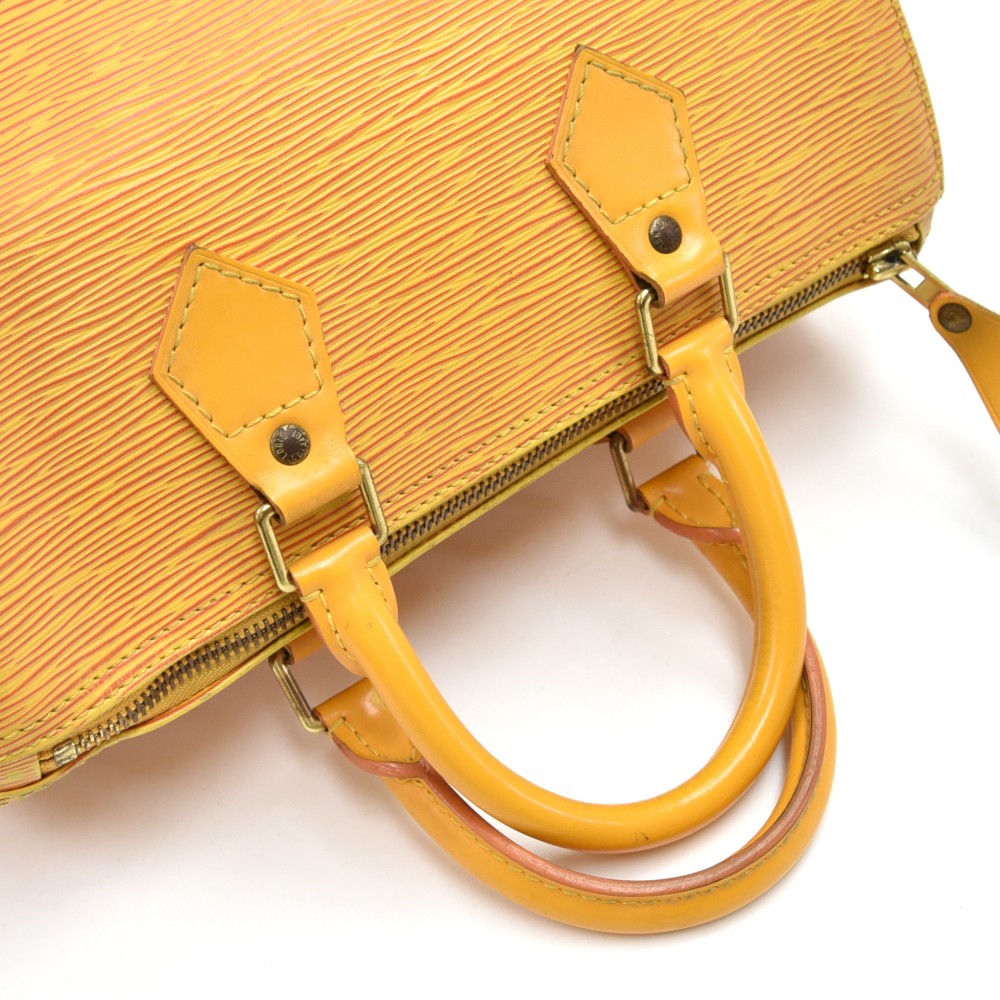 Louis Vuitton Speedy 25 Handbag Purse Yellow Epi Leather M43019 SP0937  78417