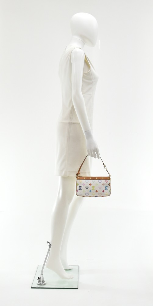 Louis Vuitton White Multicolor Canvas Pochette Accessories, myGemma, DE