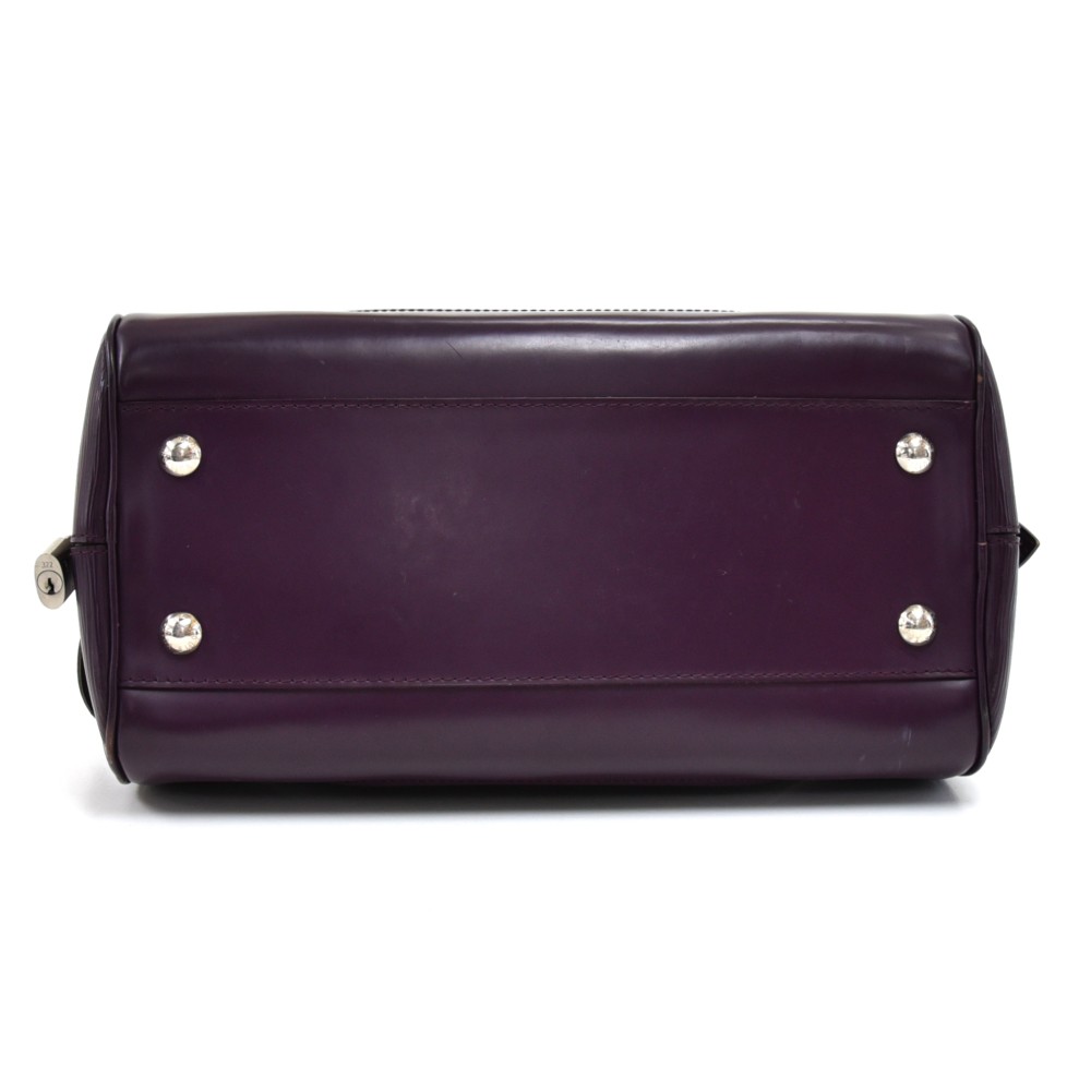 Louis Vuitton Bowling Montaigne GM Purple Epi Leather Handbag w/ Receipt