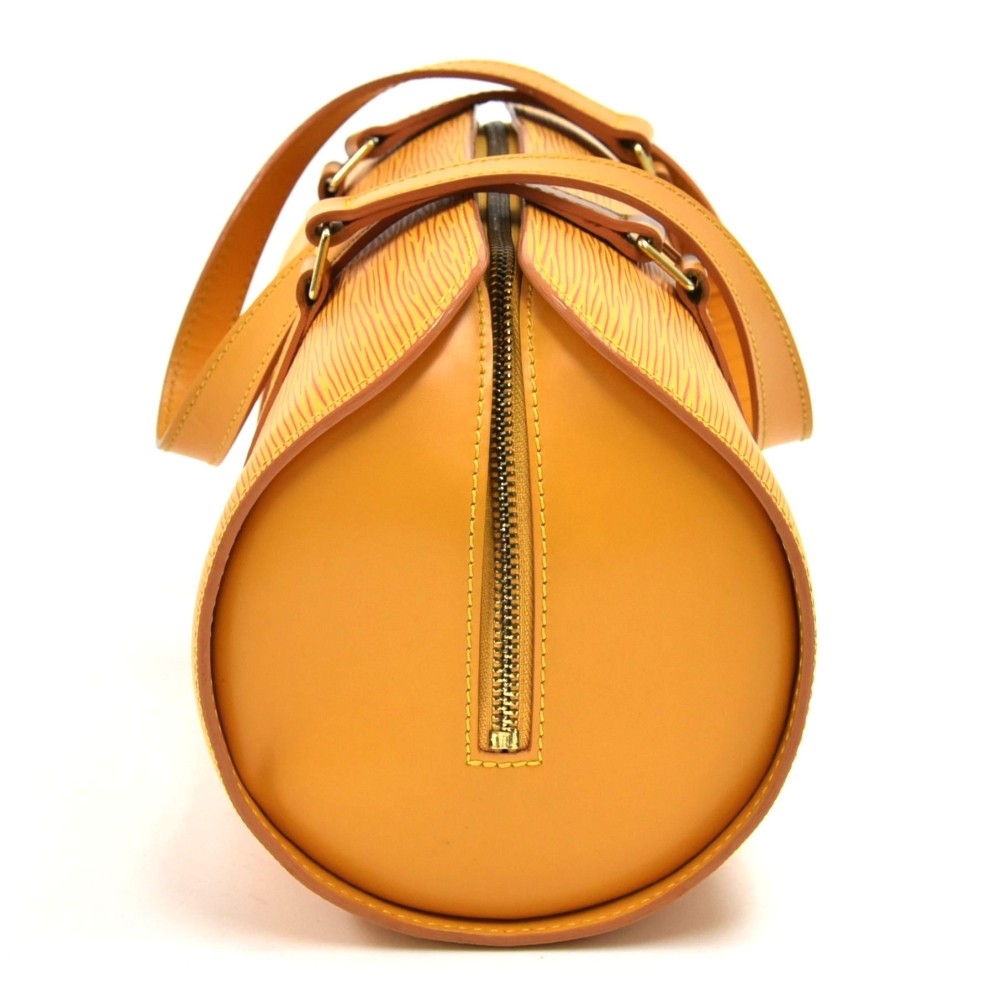 Vintage Louis Vuitton Soufflot Cipango Gold Epi leather bag + pouch