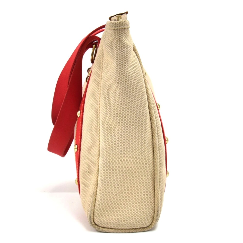Bolso Louis Vuitton Rojo Magenta Cabas MM Antigua Tote Bag M40034 en venta  en 1stDibs