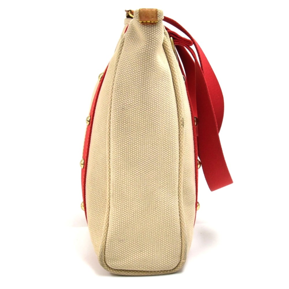 Antigua handbag Louis Vuitton Beige in Cotton - 35371133