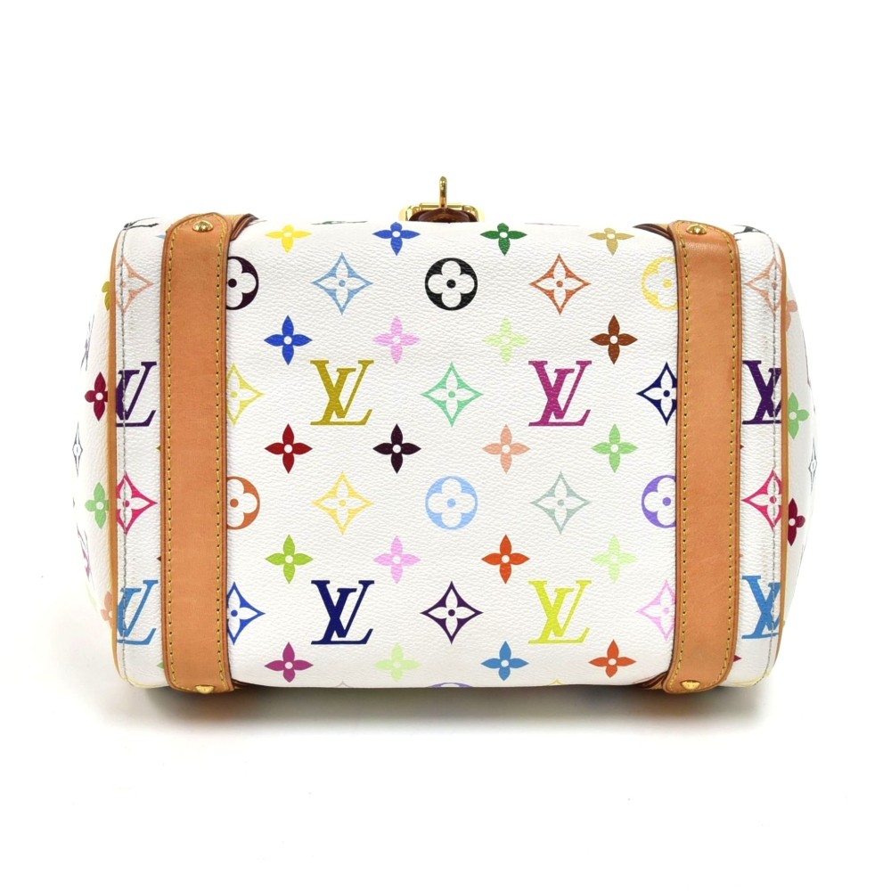 LOUIS VUITTON MONOGRAM Multicolor Priscilla White Handbag #1 Rise-on