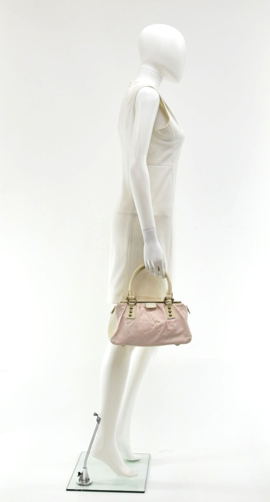 LOUIS VUITTON M40064 Mini Lin Trapeze GM Hand Bag Monogram Rose Pink Ex++
