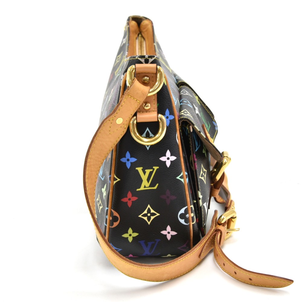 Louis Vuitton Black Monogram Multicolor Canvas Theda GM Bag. , Lot  #56274