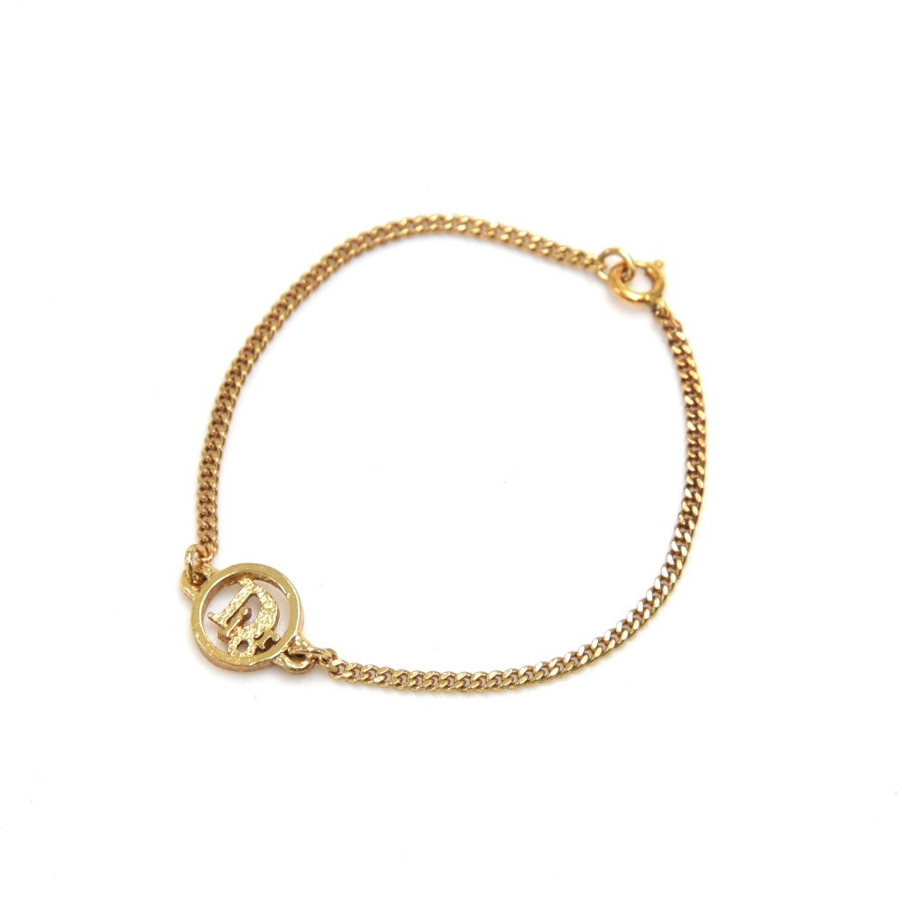 Dior Dior Round Dior Logo Charm Chain Bracelet