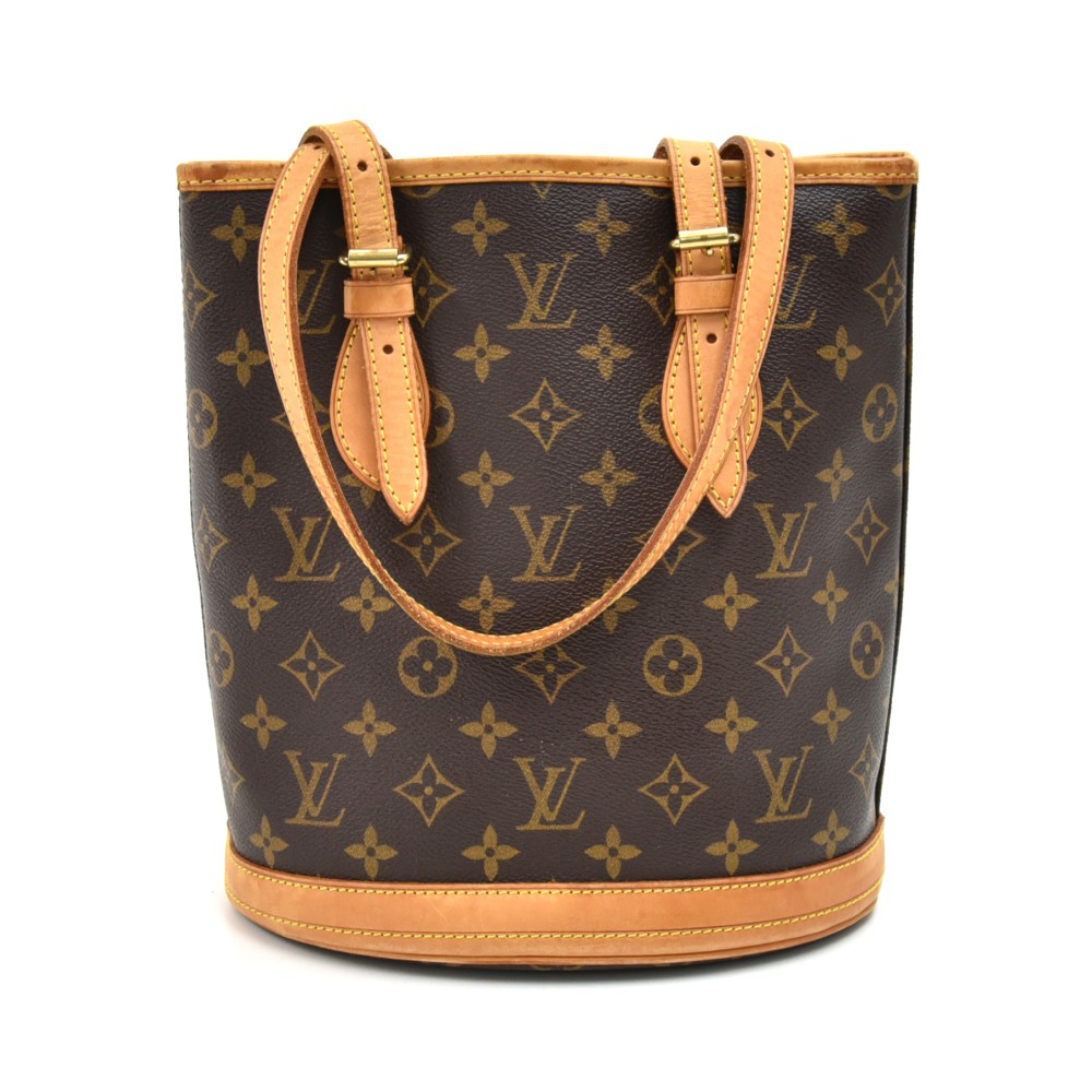 Louis Vuitton, Bags, Authbeautiful Louis Vuitton Monogram Bucket Clutch  Pochettear03