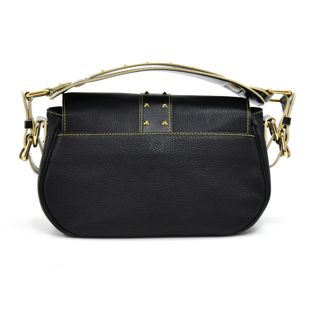 Louis Vuitton Black Suhali Leather Le Confident Bag - Yoogi's Closet