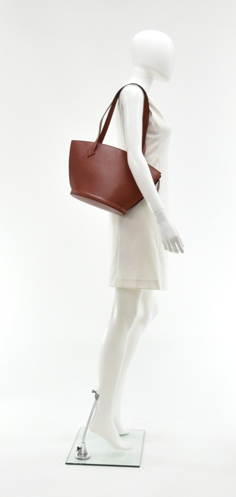 Saint jacques leather handbag Louis Vuitton Brown in Leather