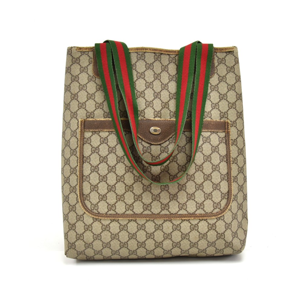 Gucci Vintage Monogram Canvas Shoulder Bag