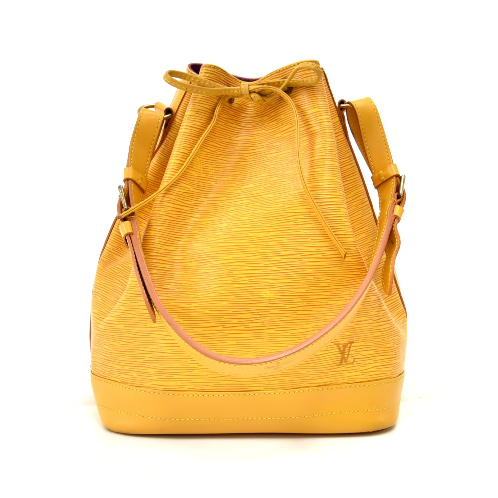 Sold at Auction: LOUIS VUITTON NOE GM IN YELLOW CALF EPI LEATHER