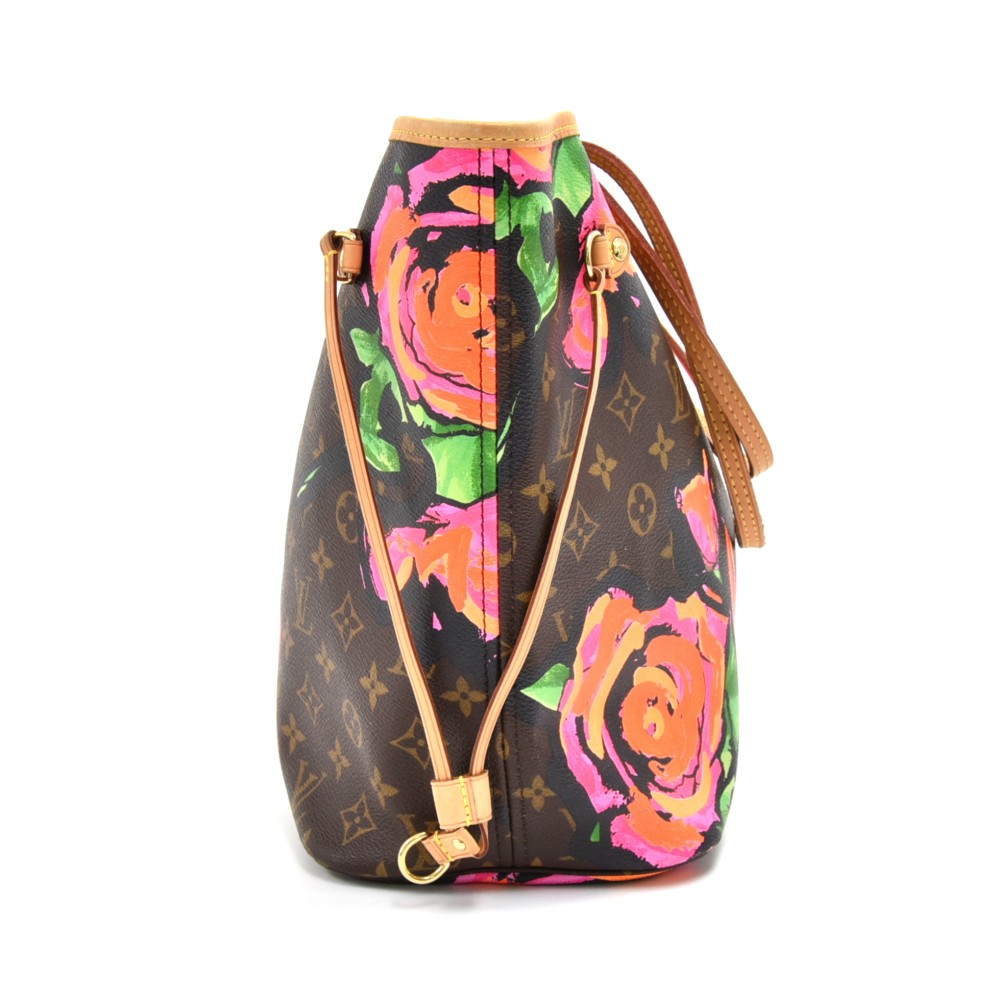 LOUIS VUITTON, a monogramed canvas sall shoulder bag, Stephen Sprouse Roses  Pochette, limited edition s/s 2009. - Bukowskis